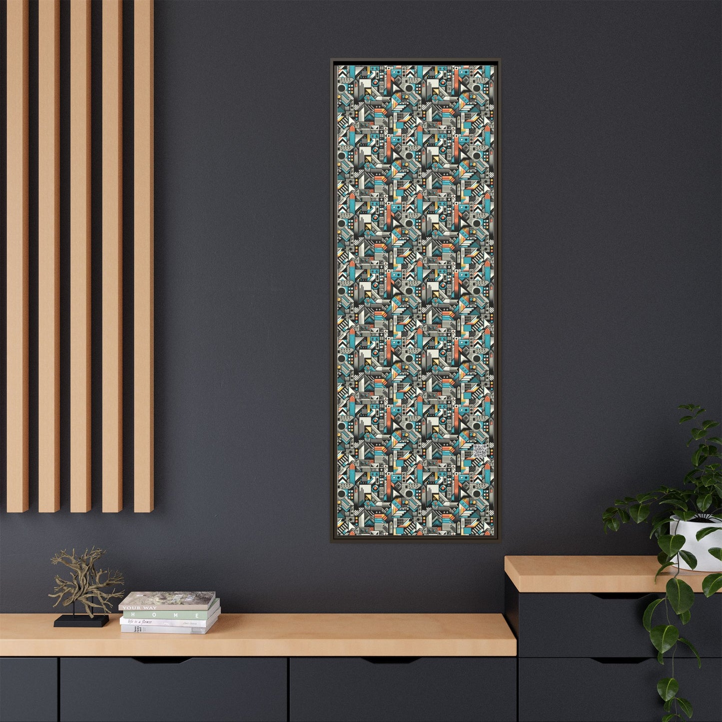 Digital Street Art Urban Street Style Matte Canvas, Framed (multi-color) - 8404 Design-81 B