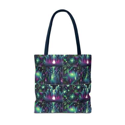 Tech Noir Aesthetics Tech-Forward Urban Dystopia Tote Bag - 8404 Design-54