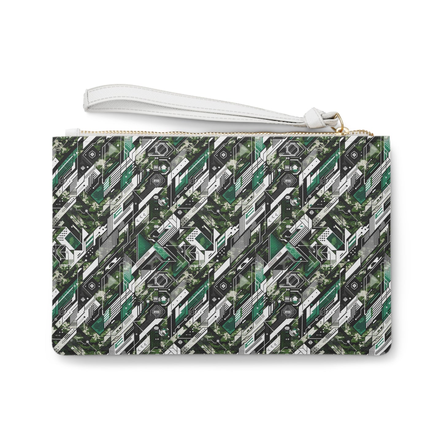 Tech Camo Fusion Tech-Forward Streetwear With a Futuristic Edge Clutch Bag - 8404 Design-63