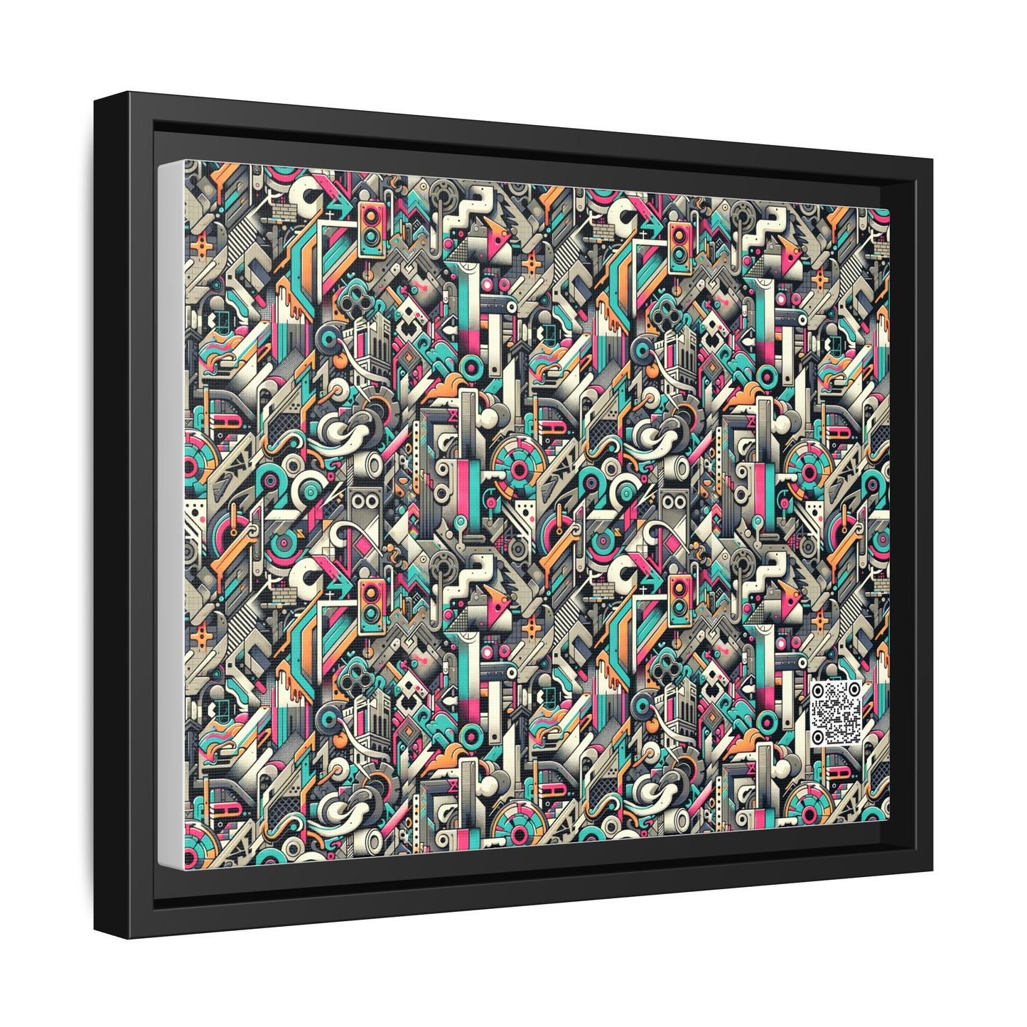 Digital Street Art Urban Street Style Matte Canvas, Framed (multi-color) - 8404 Design-74 A