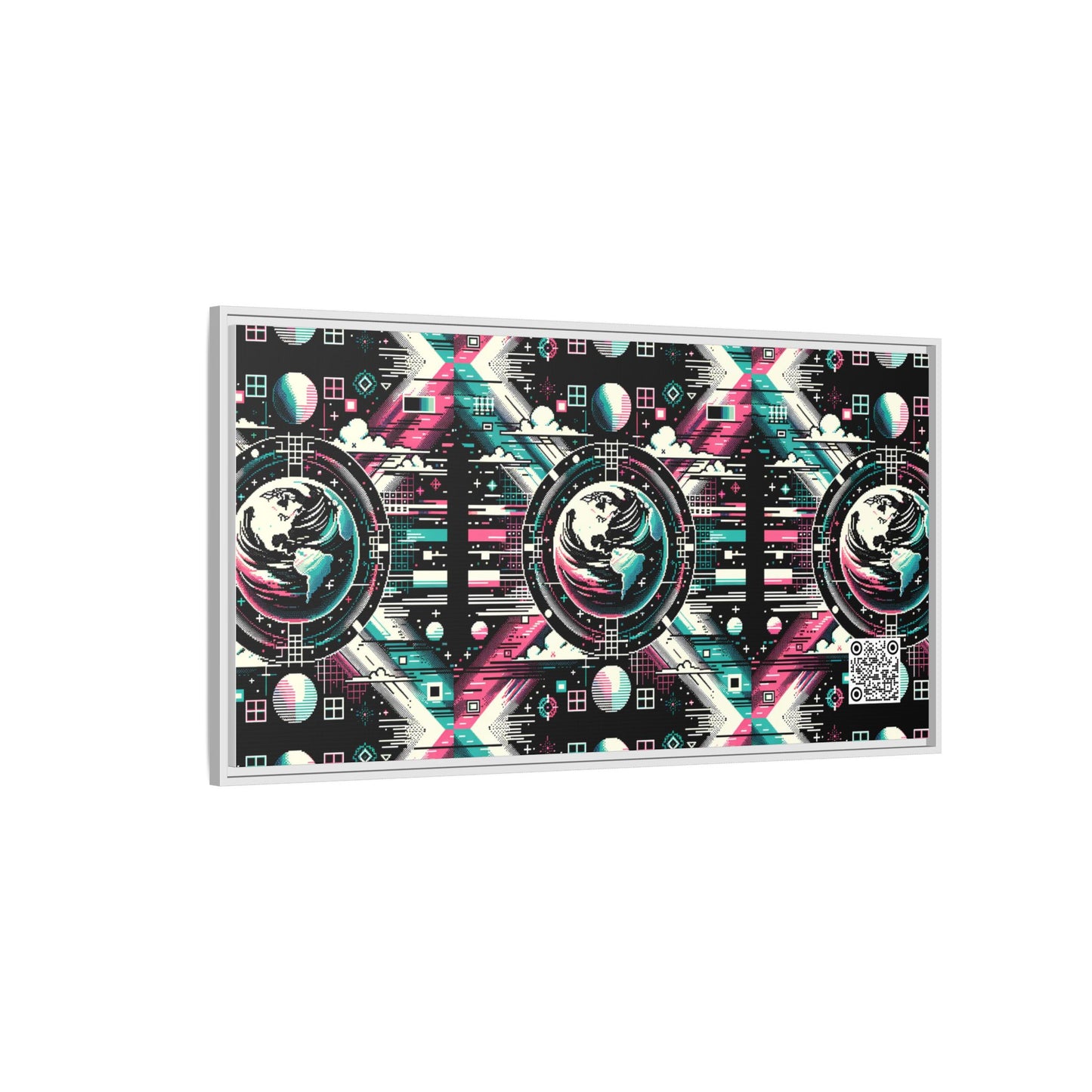 Digital Artistry Digital-native Streetwear Matte Canvas, Framed (multi-color) - 8404 Design-62 B