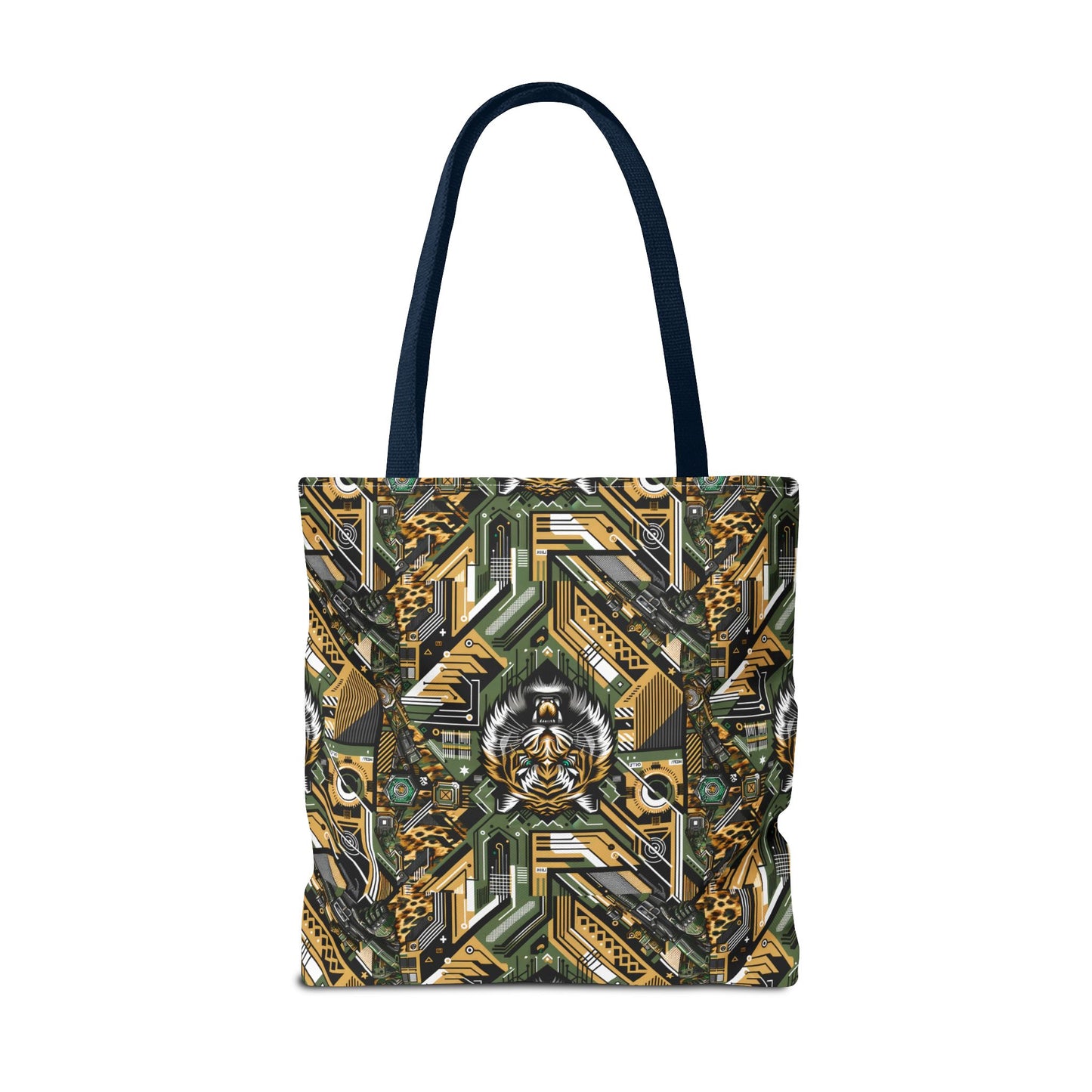Neo-Camo Fusion Tech-Forward Streetwear Tote Bag - 8404 Design-58