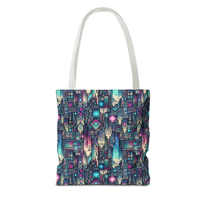 Digital Renaissance Tech-Forward Maximalism Tote Bag - 8404 Design-56