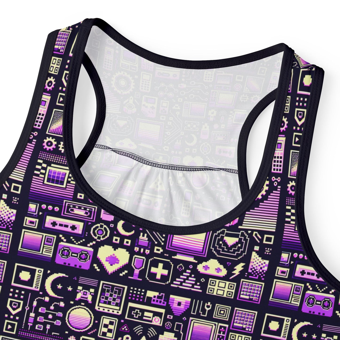 Digital Nostalgia Remix Modern Vintage Fusion Women's Tank Top - 8404 Design-54