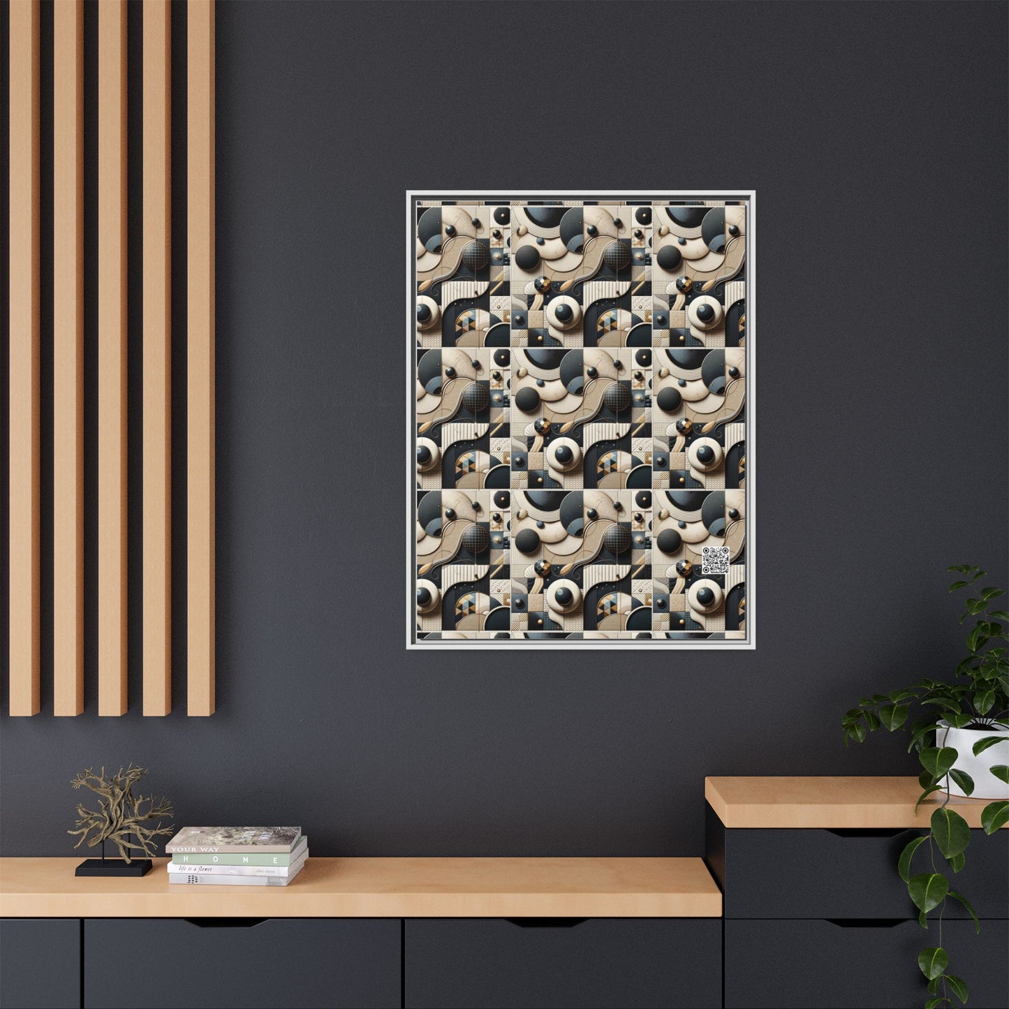 Tech-forward Luxe Streetwear Tech Luxe Fusion Matte Canvas, Framed (multi-color) - 8404 Design-71 A