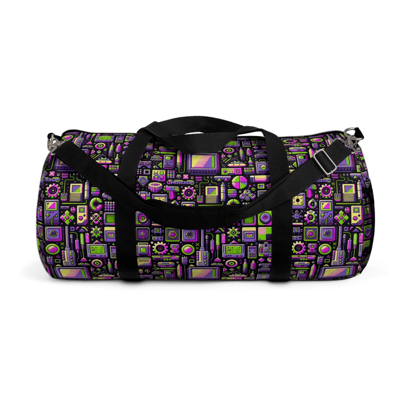Digital Nostalgia Remix Modern Vintage Fusion Duffel Bag - 8404 Design-67