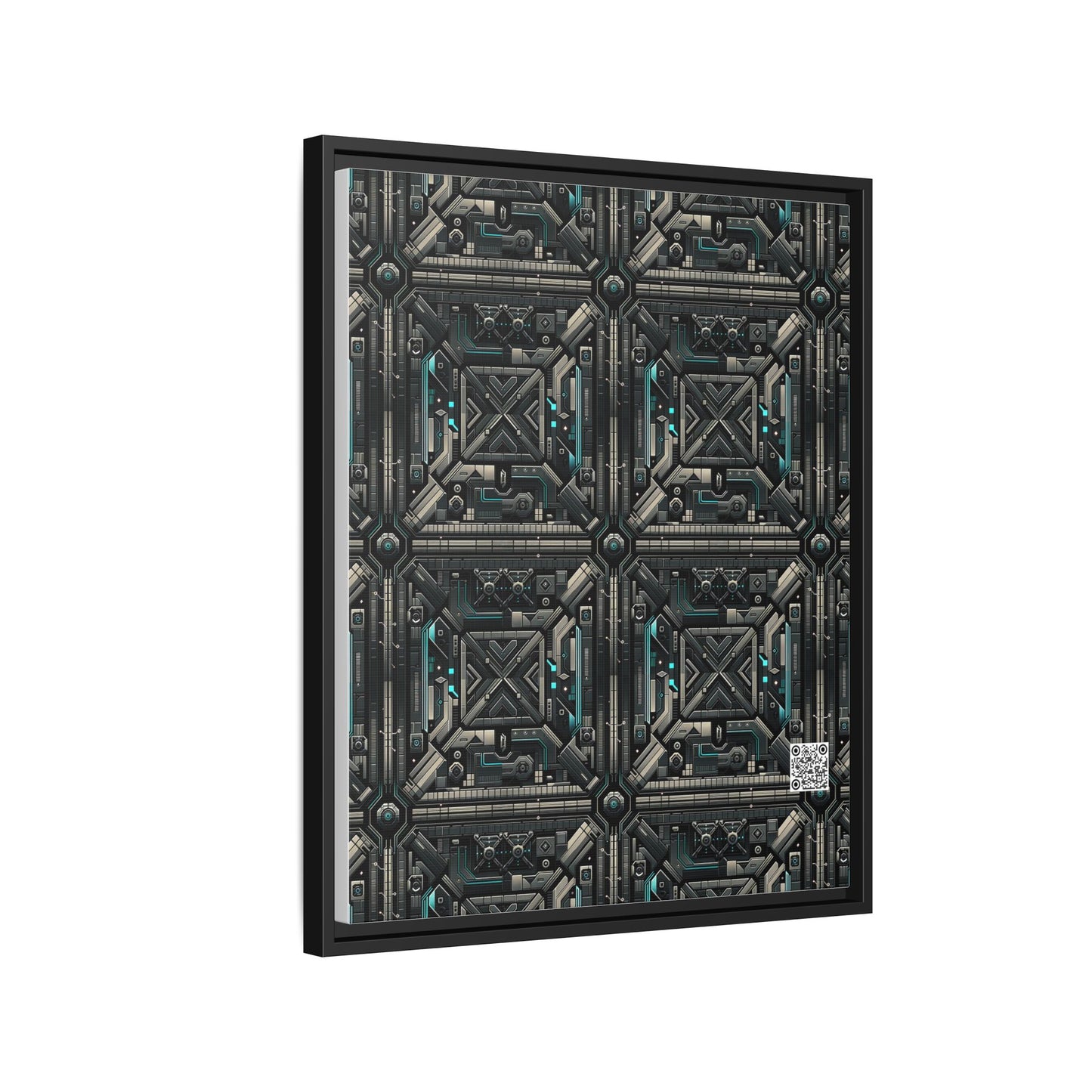 Tech Noir Futuristic Tech Aesthetic with a Dark Twist Matte Canvas, Framed (multi-color) - 8404 Design-59 B