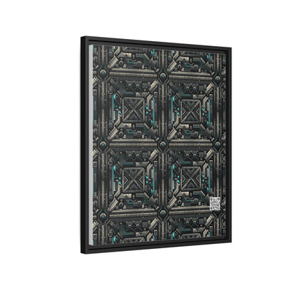 Tech Noir Futuristic Tech Aesthetic with a Dark Twist Matte Canvas, Framed (multi-color) - 8404 Design-59 B
