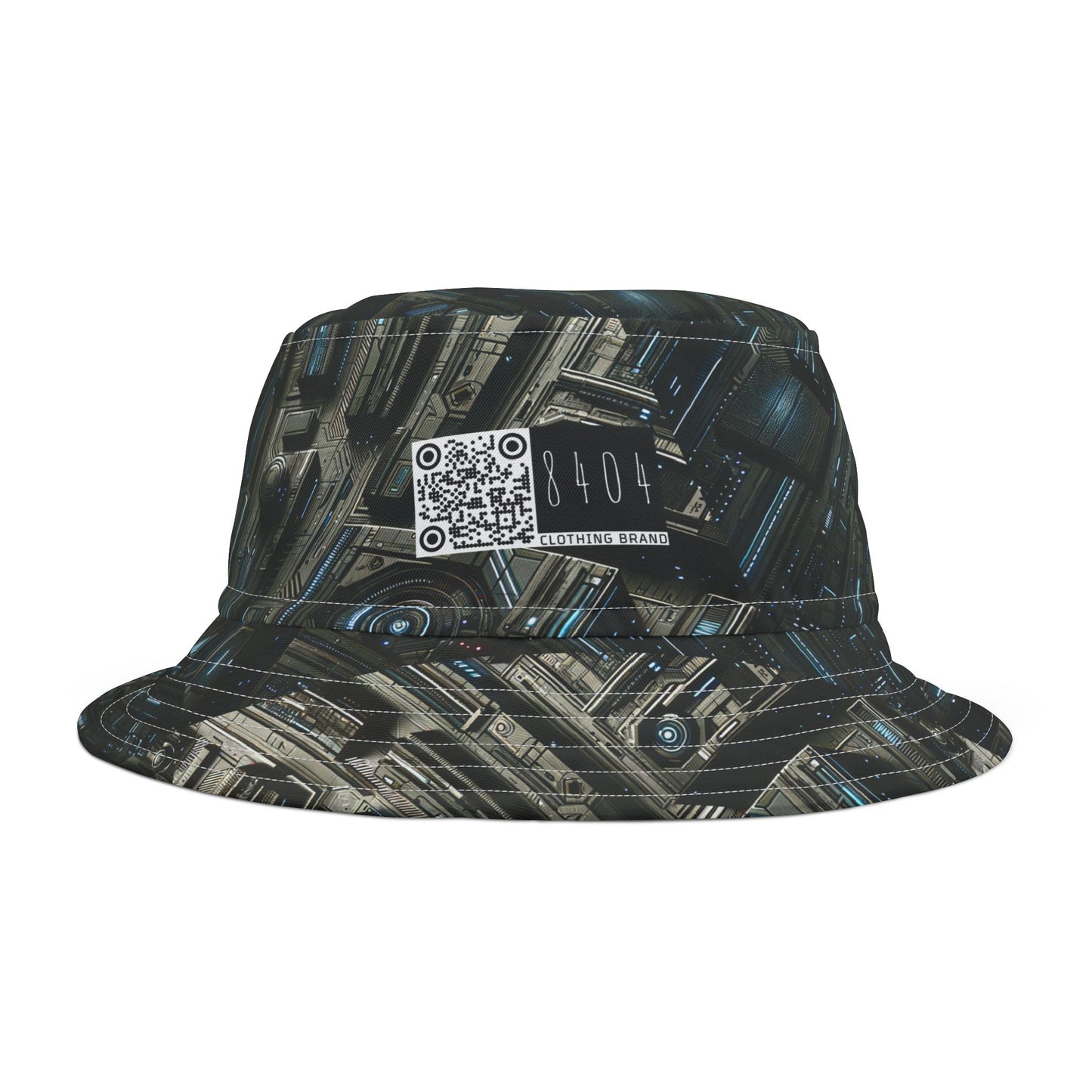Tech Noir Futuristic Tech Aesthetic with a Dark Twist Bucket Hat - 8404 Design-53