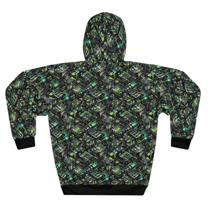 Tech-Infused Graphics Tech-Forward Streetwear Pullover Hoodie - 8404 Design-47