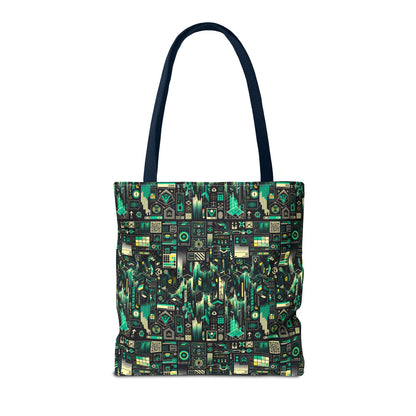 Digital Dystopia Tech Noir Tote Bag - 8404 Design-63