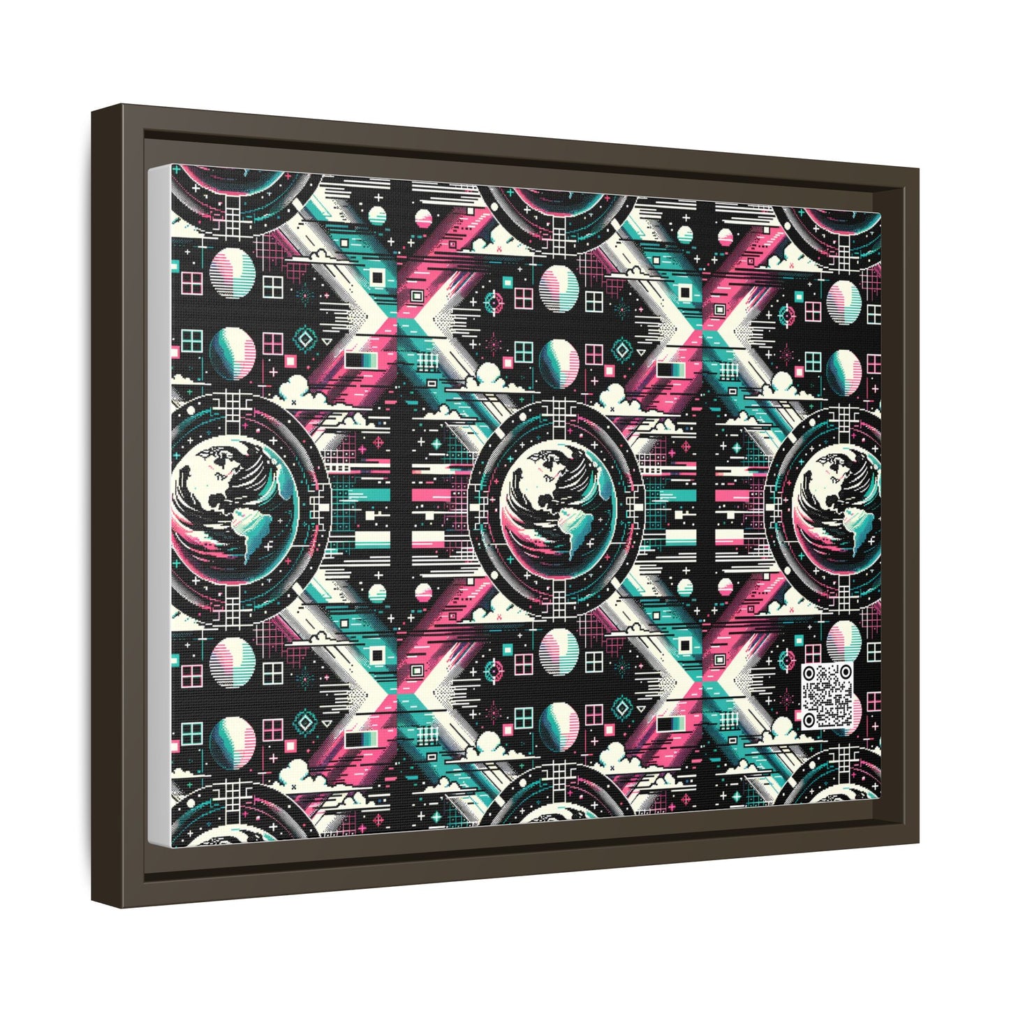 Digital Artistry Digital-native Streetwear Matte Canvas, Framed (multi-color) - 8404 Design-62 A