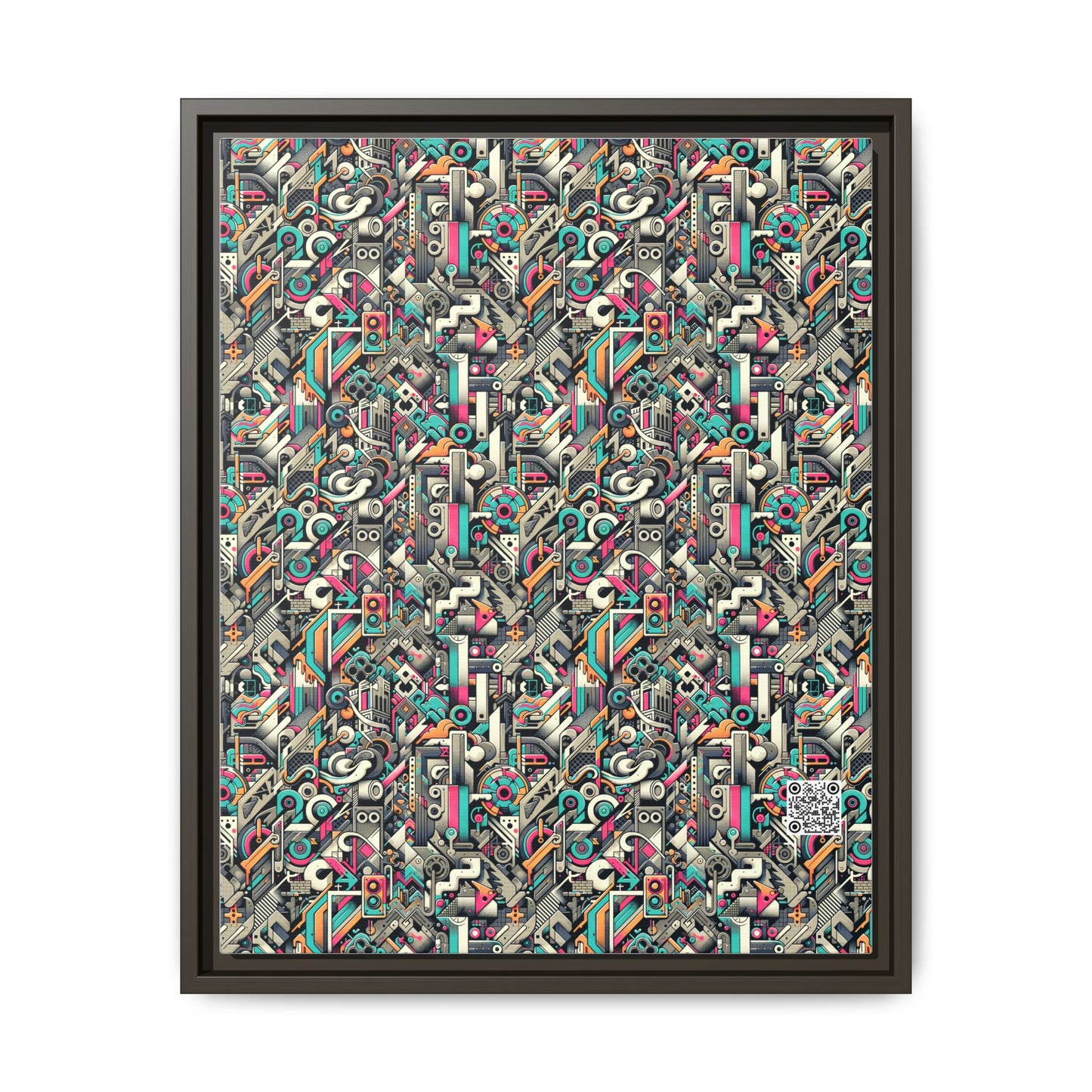 Digital Street Art Urban Street Style Matte Canvas, Framed (multi-color) - 8404 Design-74 A