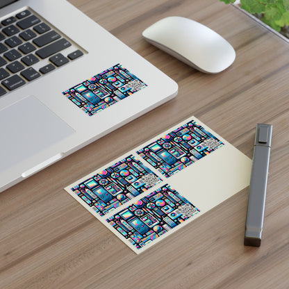 Digital Pop Art Fusion Youthful and Tech-Inspired Sticker Sheets - 8404 Design-73