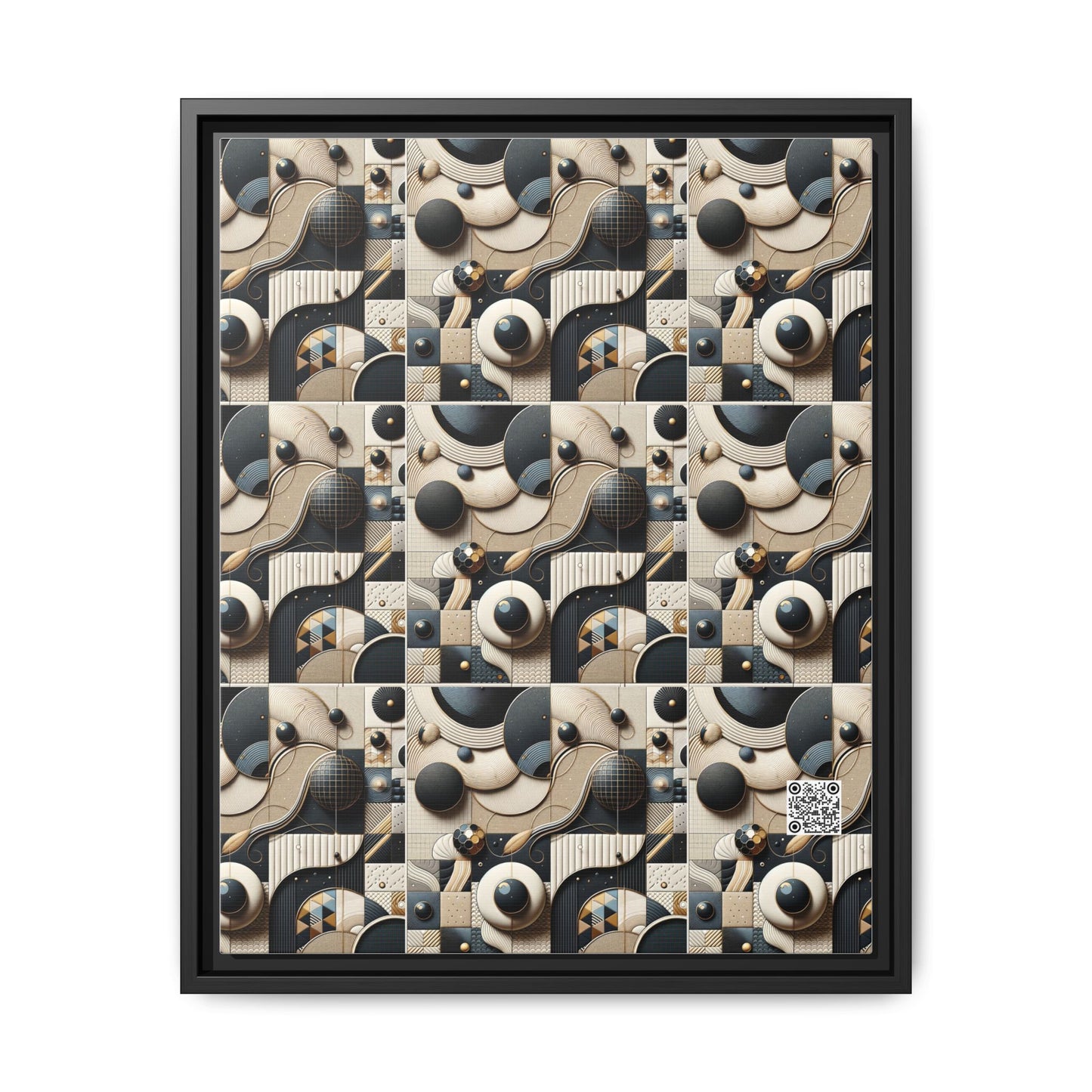 Tech-forward Luxe Streetwear Tech Luxe Fusion Matte Canvas, Framed (multi-color) - 8404 Design-71 A