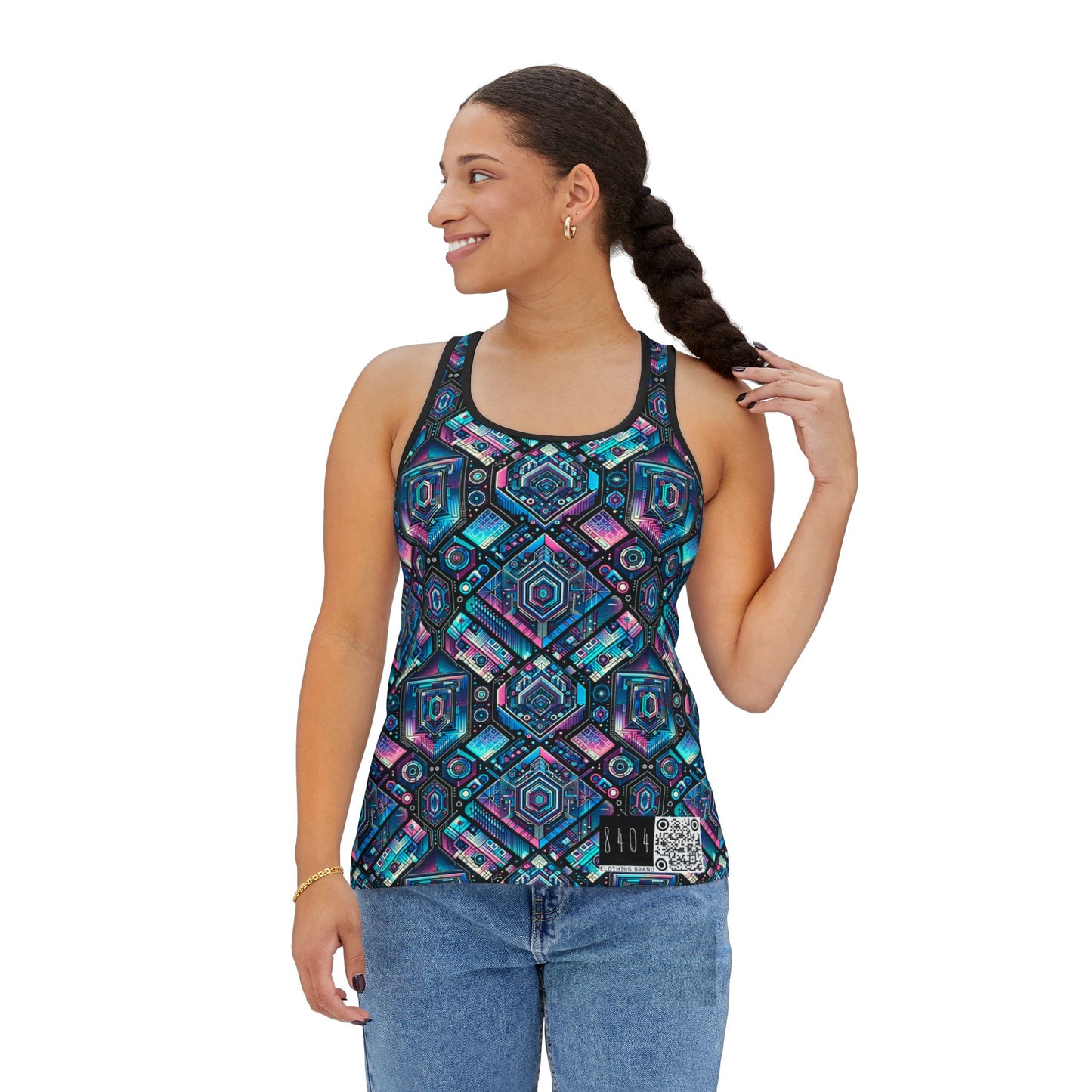 Digital Dreamland Futuristic Tech Aesthetic Women's Tank Top - 8404 Design-46