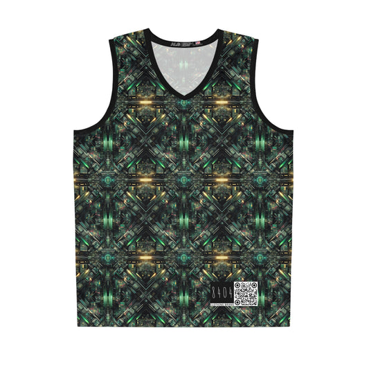 Tech Noir Graphics Tech-Inspired Streetwear Basketball Jersey - 8404 Design-56