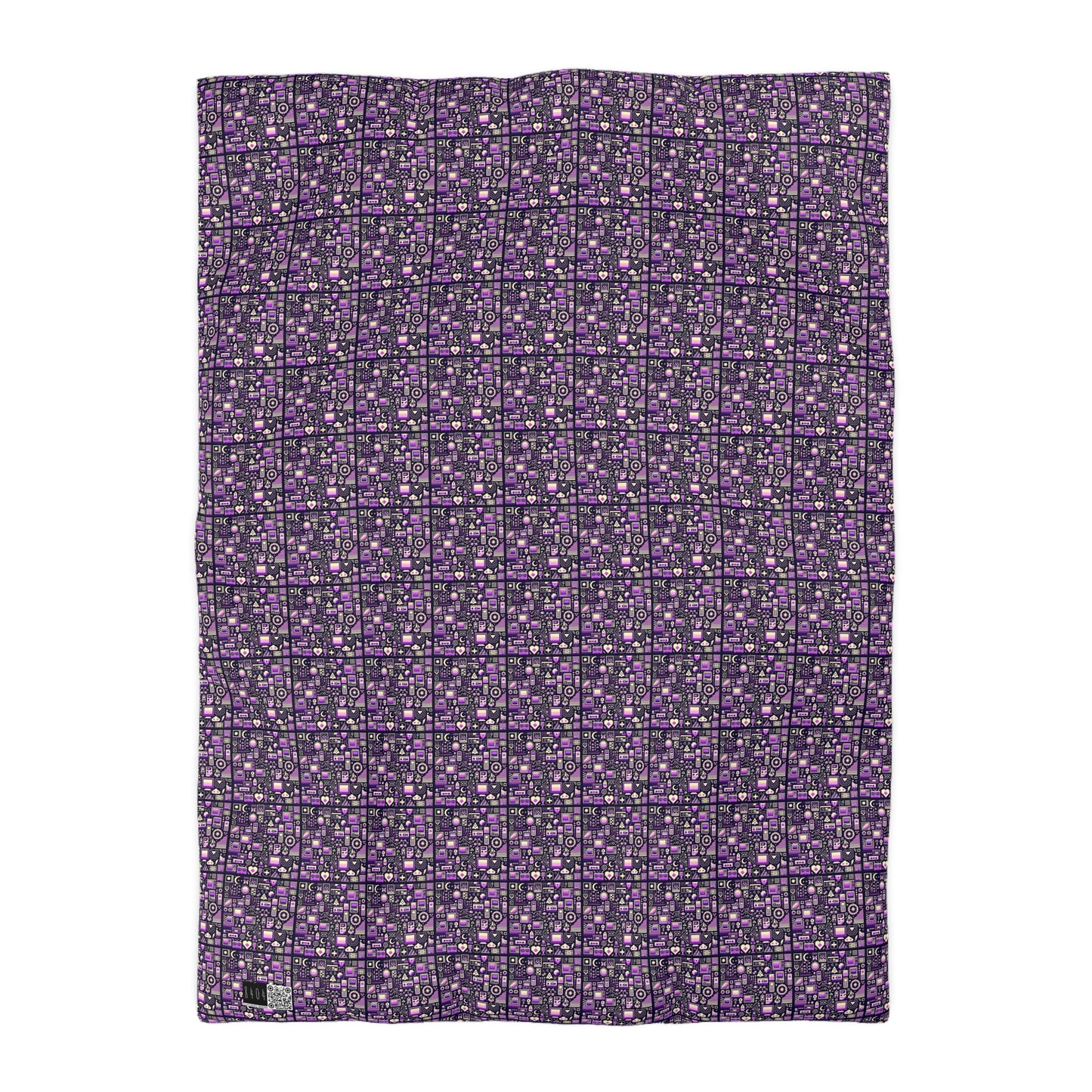Digital Nostalgia Remix Modern Vintage Fusion Microfiber Duvet Cover - 8404 Design-54