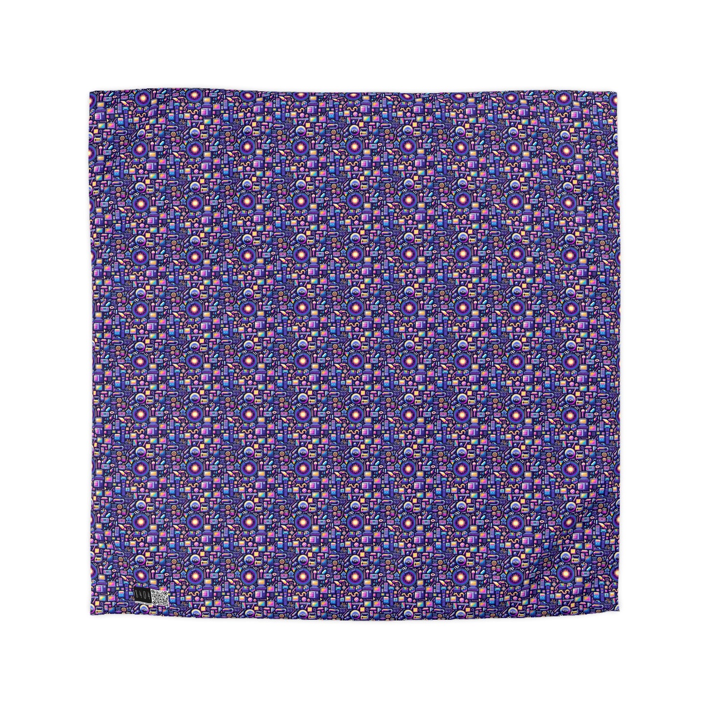 Digital Nostalgia Modern Retro Fusion Microfiber Duvet Cover - 8404 Design-64