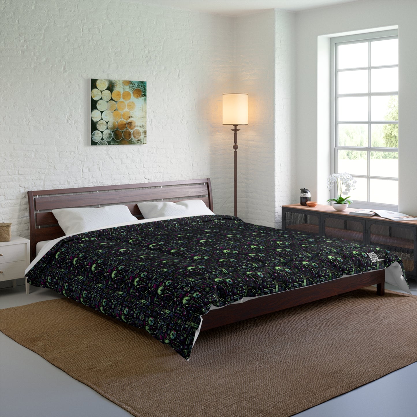 Tech Noir Futuristic Cyberpunk Comforter - 8404 Design-63