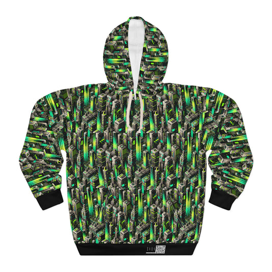 Digital Rebellion Tech-Forward Streetwear Pullover Hoodie - 8404 Design-63