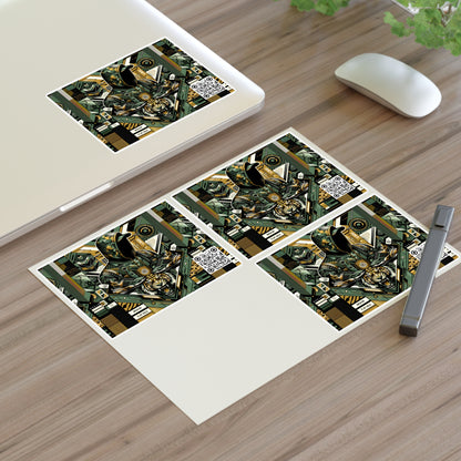 Neo-Camo Fusion Tech-Forward Streetwear Sticker Sheets - 8404 Design-64