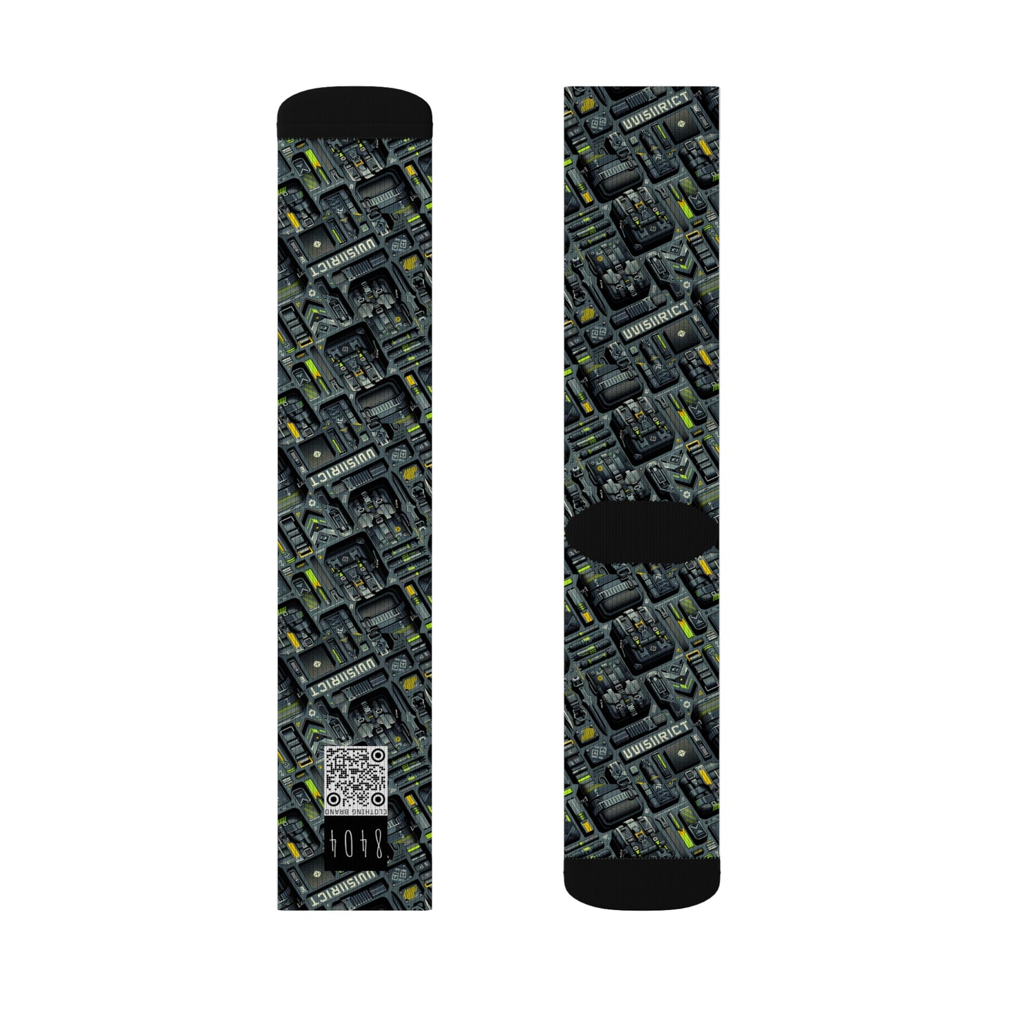 Tech Utility Streetwear Futuristic Tech-Forward Sublimation Socks - 8404 Design-47