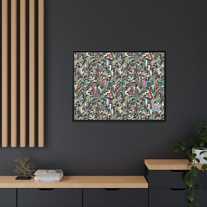 Digital Street Art Urban Street Style Matte Canvas, Framed (multi-color) - 8404 Design-74 A