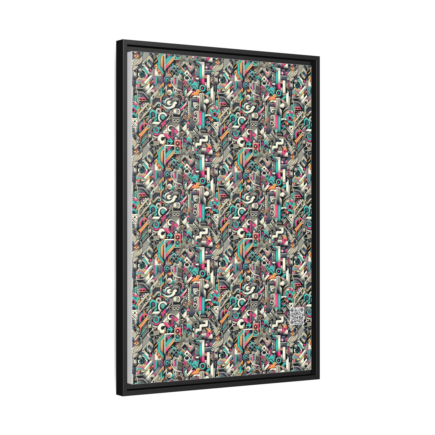 Digital Street Art Urban Street Style Matte Canvas, Framed (multi-color) - 8404 Design-74 A