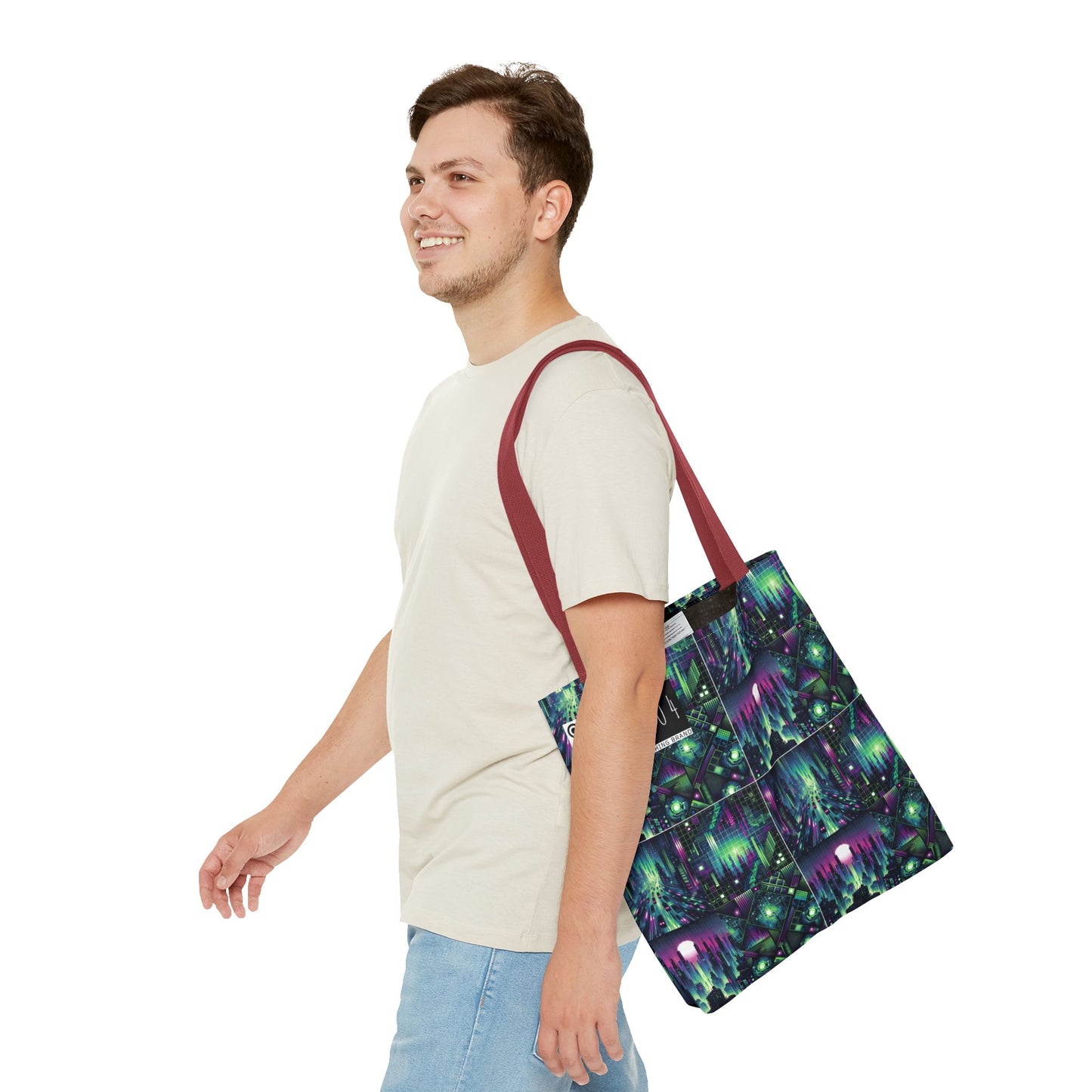 Tech Noir Aesthetics Tech-Forward Urban Dystopia Tote Bag - 8404 Design-54