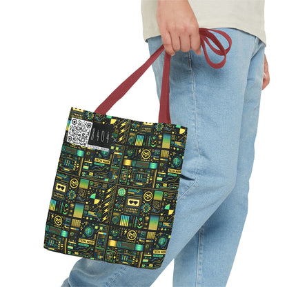 Digital Dystopia Tech Noir Tote Bag - 8404 Design-57