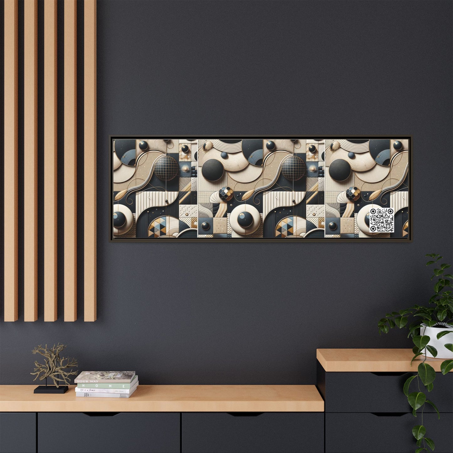 Tech-forward Luxe Streetwear Tech Luxe Fusion Matte Canvas, Framed (multi-color) - 8404 Design-71 B