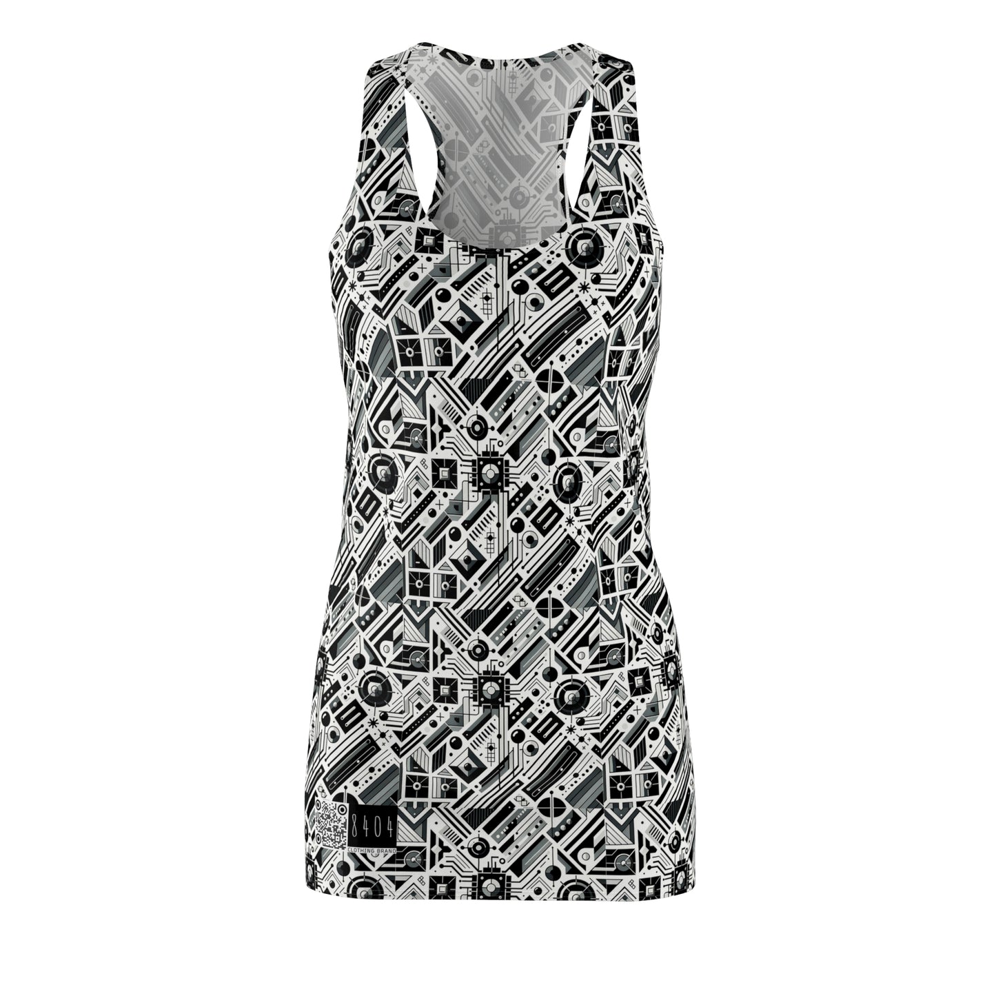Digital Minimalism Minimalist Tech Women's Cut & Sew Racerback Dress - 8404 Design-62
