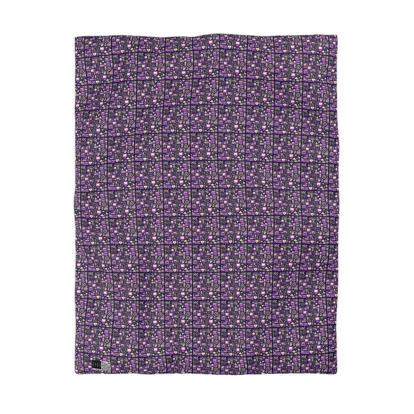 Digital Nostalgia Remix Modern Vintage Fusion Microfiber Duvet Cover - 8404 Design-54