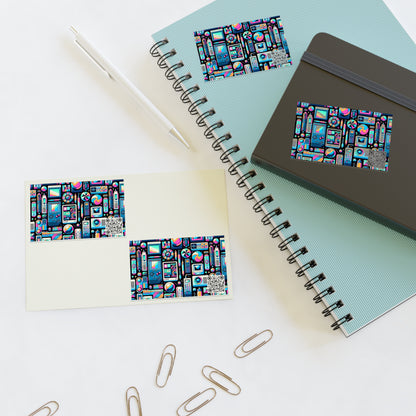 Digital Pop Art Fusion Youthful and Tech-Inspired Sticker Sheets - 8404 Design-73