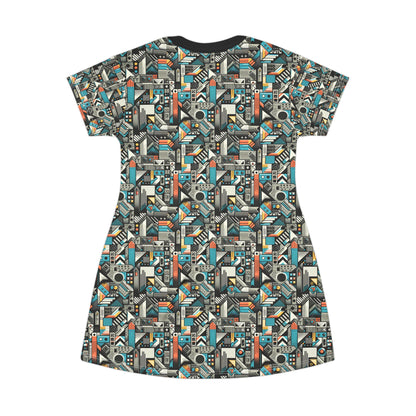 Digital Street Art Urban Street Style T-shirt Dress - 8404 Design-81