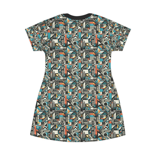 Digital Street Art Urban Street Style T-shirt Dress - 8404 Design-81