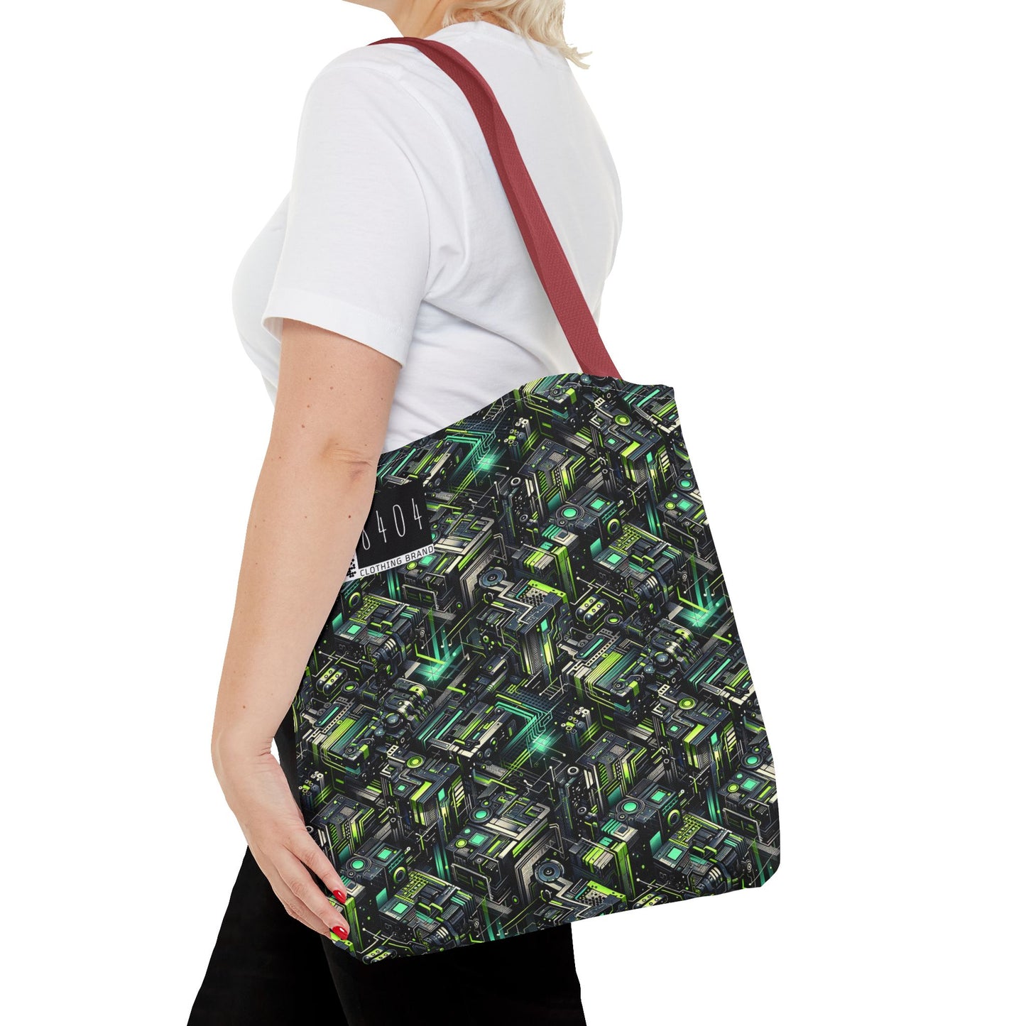 Tech-Infused Graphics Tech-Forward Streetwear Tote Bag - 8404 Design-47