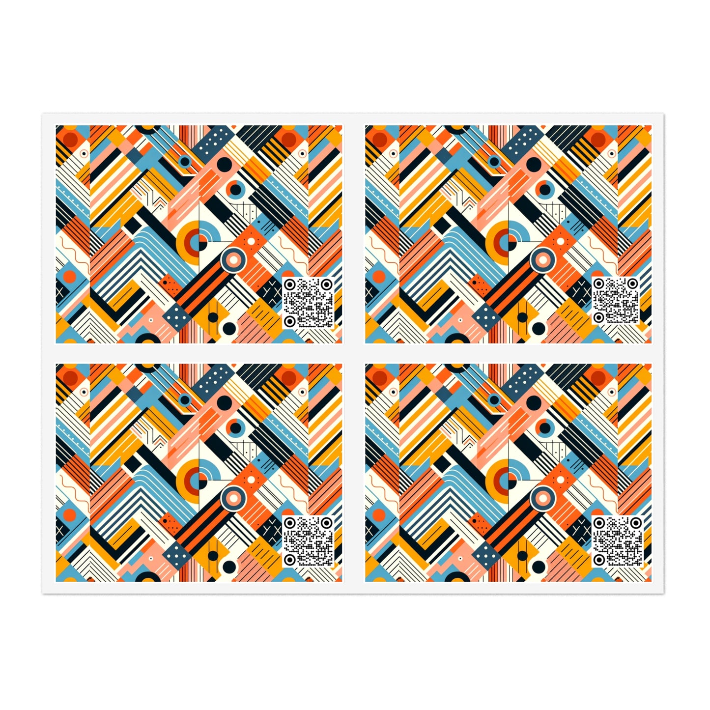 Abstract Graphic Art Modern Artistic Expression Sticker Sheets - 8404 Design-54