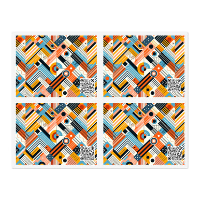 Abstract Graphic Art Modern Artistic Expression Sticker Sheets - 8404 Design-54