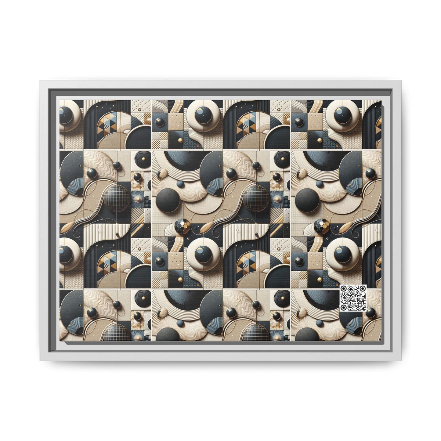 Tech-forward Luxe Streetwear Tech Luxe Fusion Matte Canvas, Framed (multi-color) - 8404 Design-71 A