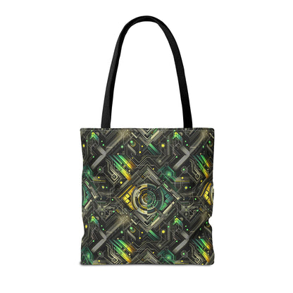 Tech Noir Graphics Tech-Inspired Streetwear Tote Bag - 8404 Design-57
