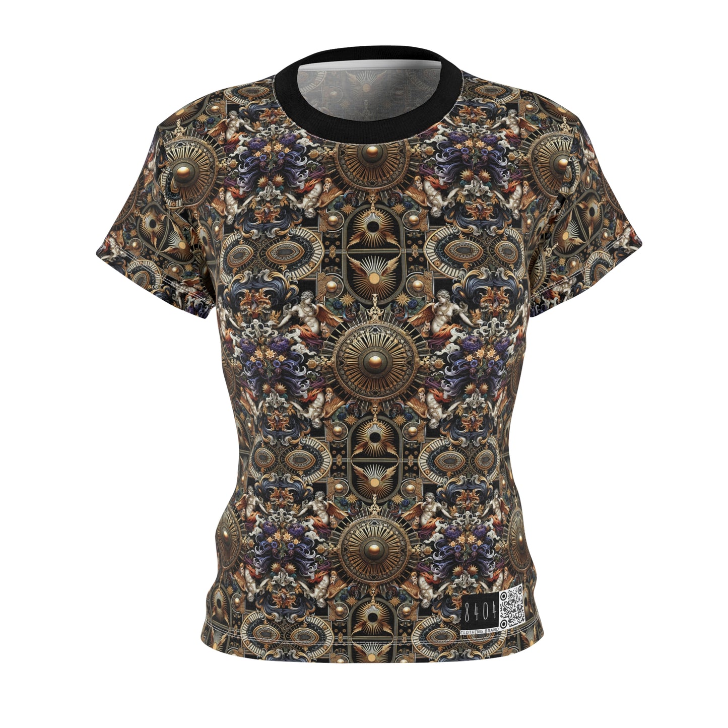 Digital Renaissance Luxurious Streetwear Inspired By Classical Art With a Modern Twist Women's Cut & Sew Tee - 8404 Design-55