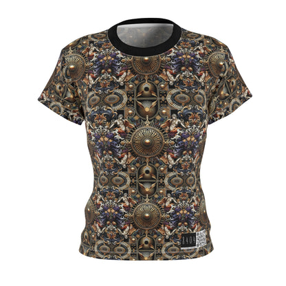 Digital Renaissance Luxurious Streetwear Inspired By Classical Art With a Modern Twist Women's Cut & Sew Tee - 8404 Design-55