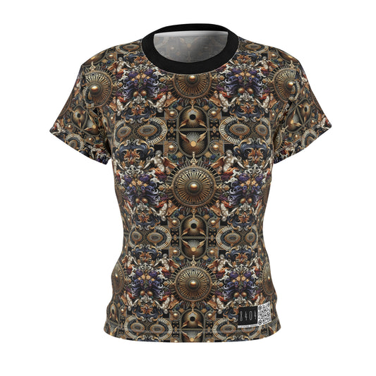 Digital Renaissance Luxurious Streetwear Inspired By Classical Art With a Modern Twist Women's Cut & Sew Tee - 8404 Design-55