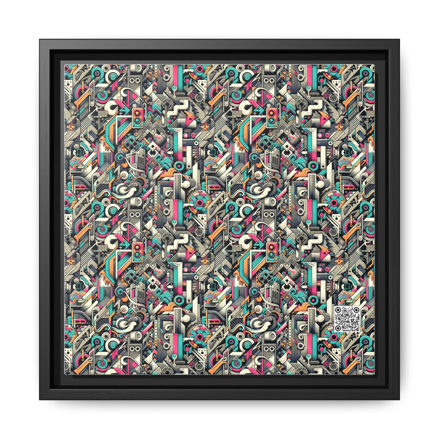 Digital Street Art Urban Street Style Matte Canvas, Framed (multi-color) - 8404 Design-74 B