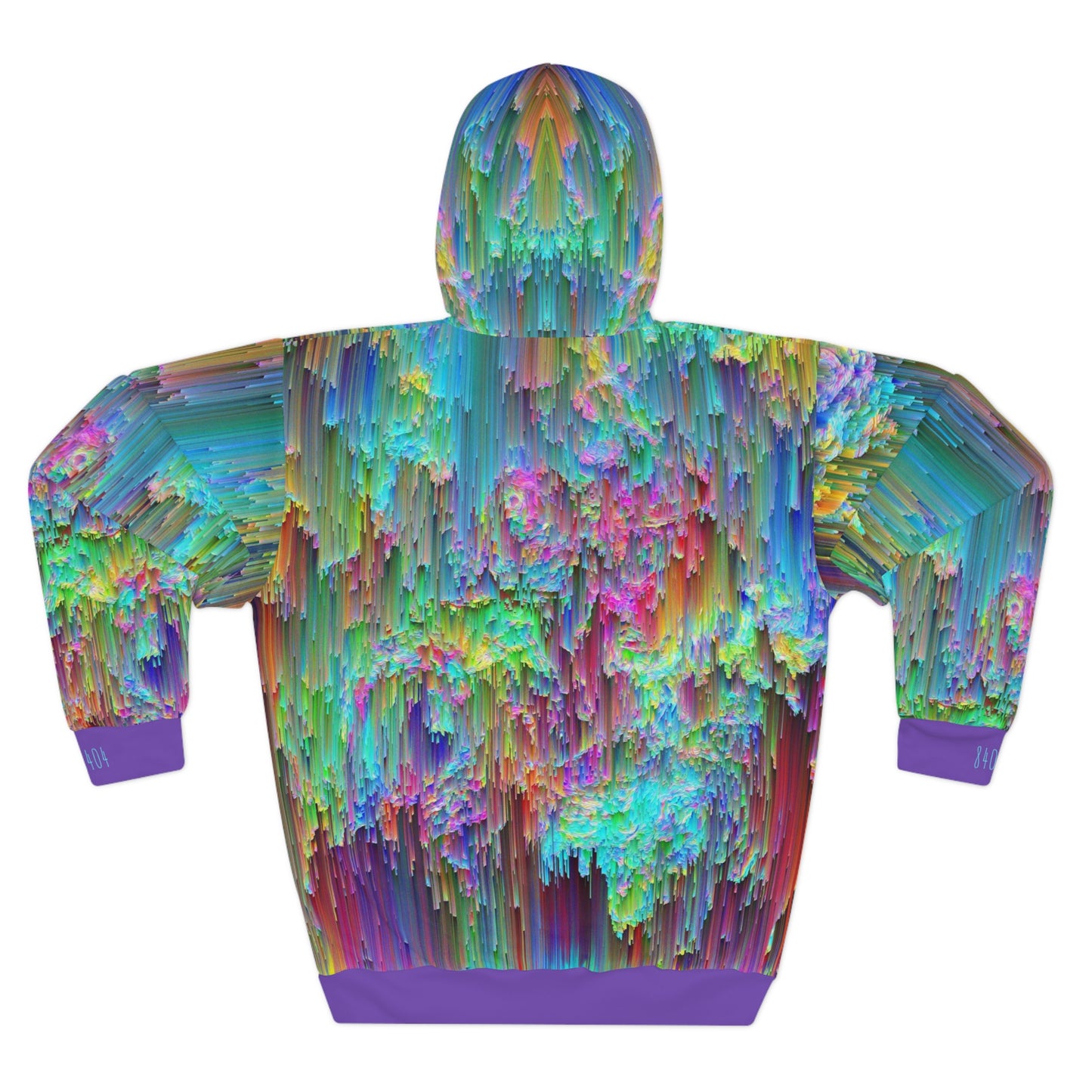 8404's Unisex Adult "Trippy Rainfall in Purple" Fashion Pullover Hoodie