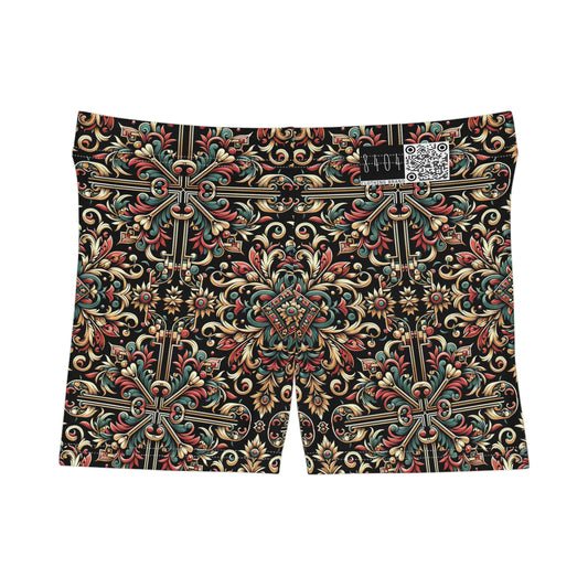 Streetwear Renaissance Artistic Clash of Old and New Women's Shorts - 8404 Design-46