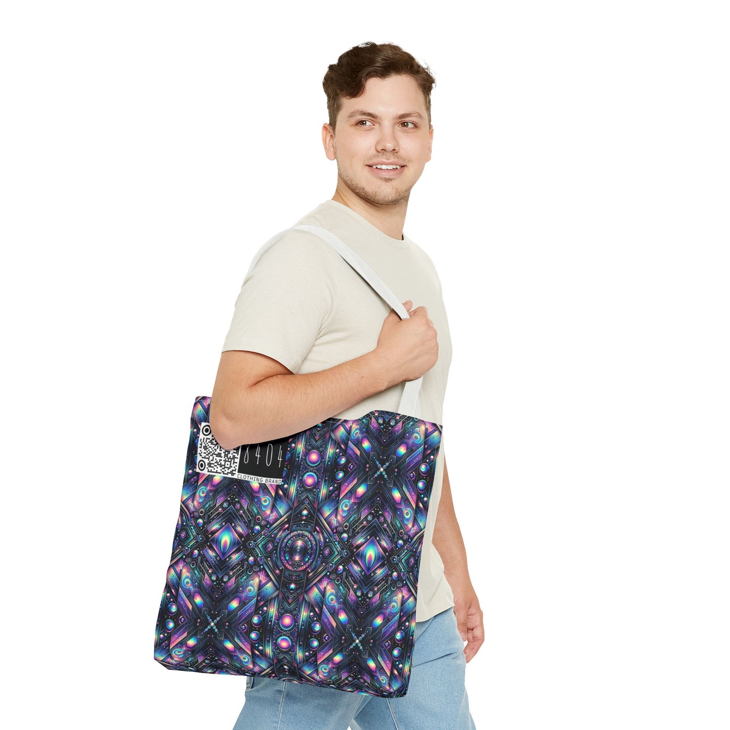 Galactic Hues Tech-Forward Cosmic Fusion Tote Bag - 8404 Design-58