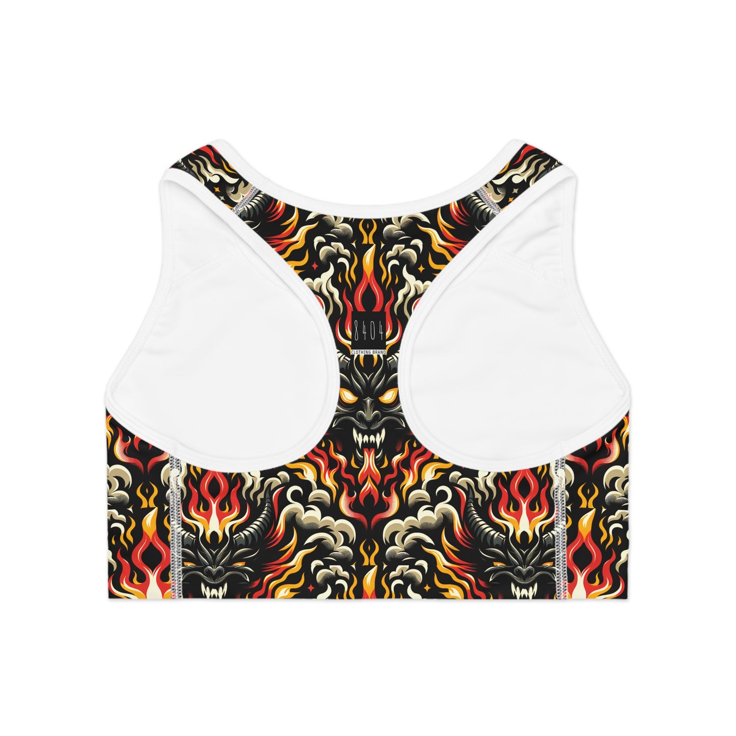 Flame Graphics Maximalist Streetwear Sports Bra - 8404 Design-59
